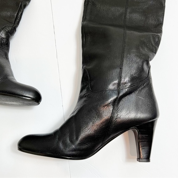 JONAK PARIS WOMEN'S KNEE BLACK HEELED BOOTS SIZE 41 NO BOX - Picture 4 of 11